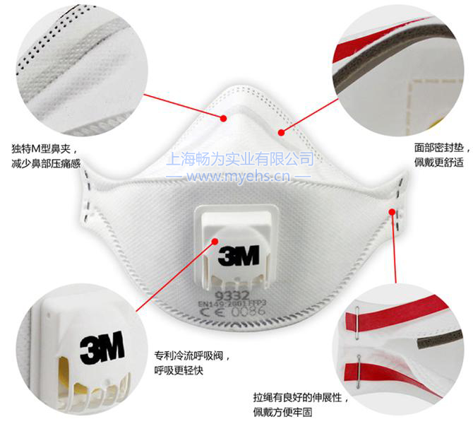 3M 9332防护口罩 产品特点