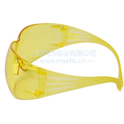 3M SF203AF SecureFit 超貼合防塵防沖擊安全防護(hù)眼鏡(黃色鏡片)